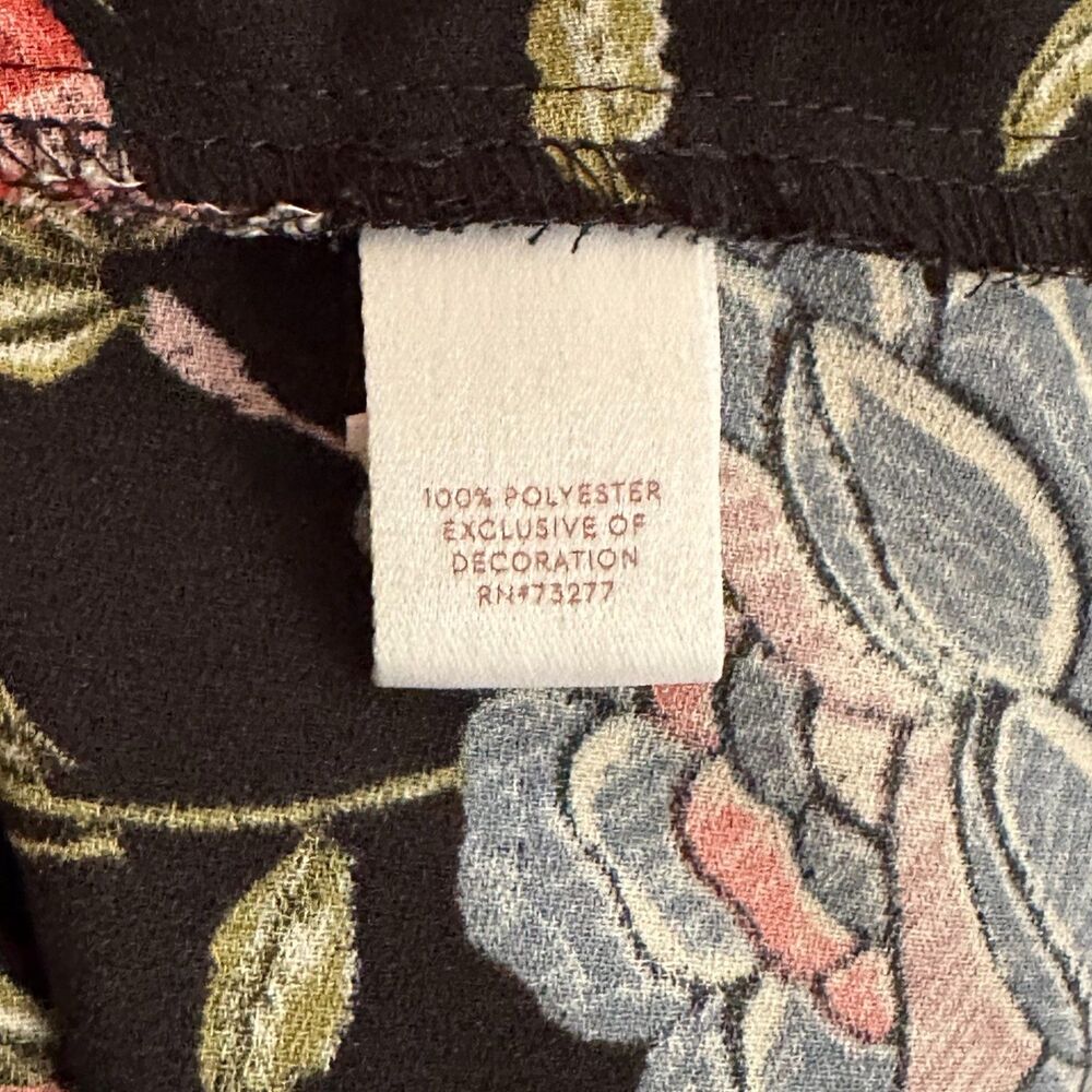 Lauren Conrad Black and Pink Floral Dress, Large - Picture 5 of 5